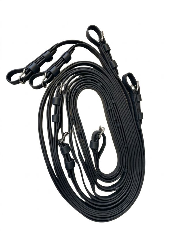 Kieffer Zweispänner Synthetik Leine mit supersoft und Stoppers