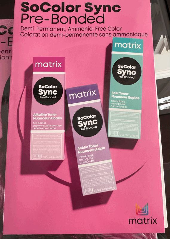 Matrix Socolor Sync semi-permanent colors swatch book