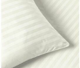Bettwäsche Set Satin Stripe Creme 155x220+80x80