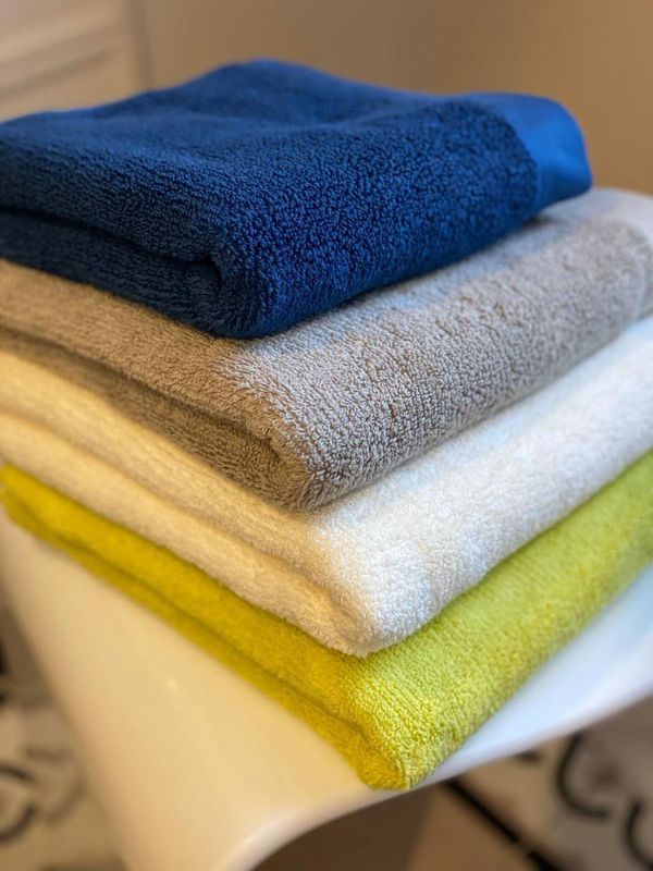 Bath towel organic Blue 100% Cotton