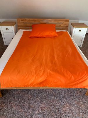 Bettwäsche Set Solid Color Orange 135x200+80x80