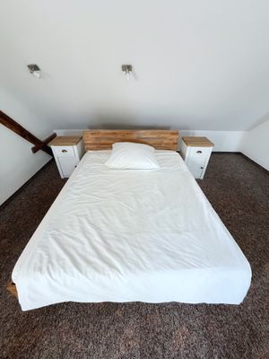 Bedding Set Satin PLAIN 100% Cotton, 200x200 + 2/80x80 cm.  White.