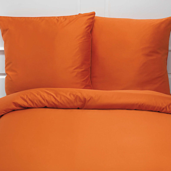 Bettwäsche Set Solid Color Orange 135x200+80x80