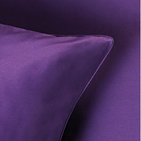 Bettwäsche Set Satin Solid  Violett 200x200+2/80x80