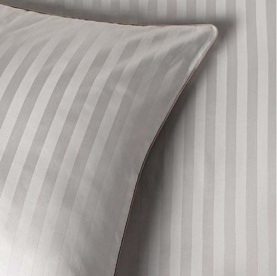 Bettwäsche Set Satin STRIPE Hellbraun  gestreift 100% Baumwolle 200x200+2/80x80
