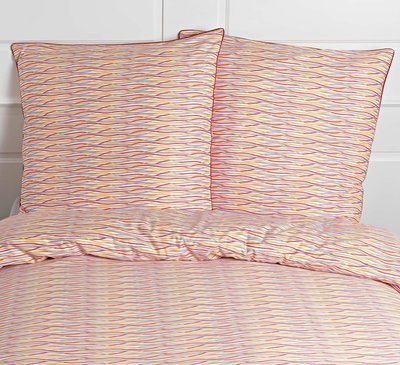 Bettwäsche Set Satin Waves red 100% Baumwolle 200x200+2/80x80