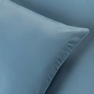 Bettwäsche Set Satin PLAIN Blau 200x200+2/80x80