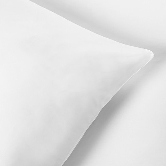 Bettwäsche Set Satin PLAIN Weiß 200x200 - 2/80 x 80