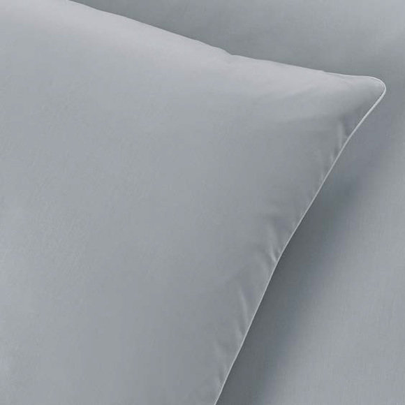 Bettwäsche Set Satin STAHLGRAU 135 x 200 + 80 x 80