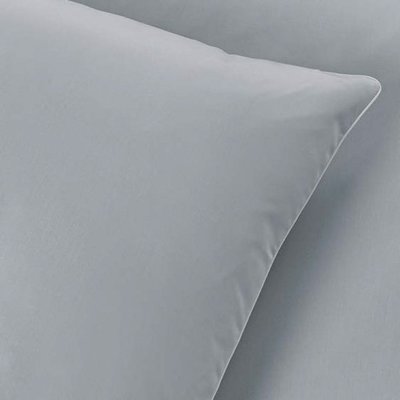 Bettwäsche Set Satin PLAIN STAHLGRAU 200x200+2/80x80
