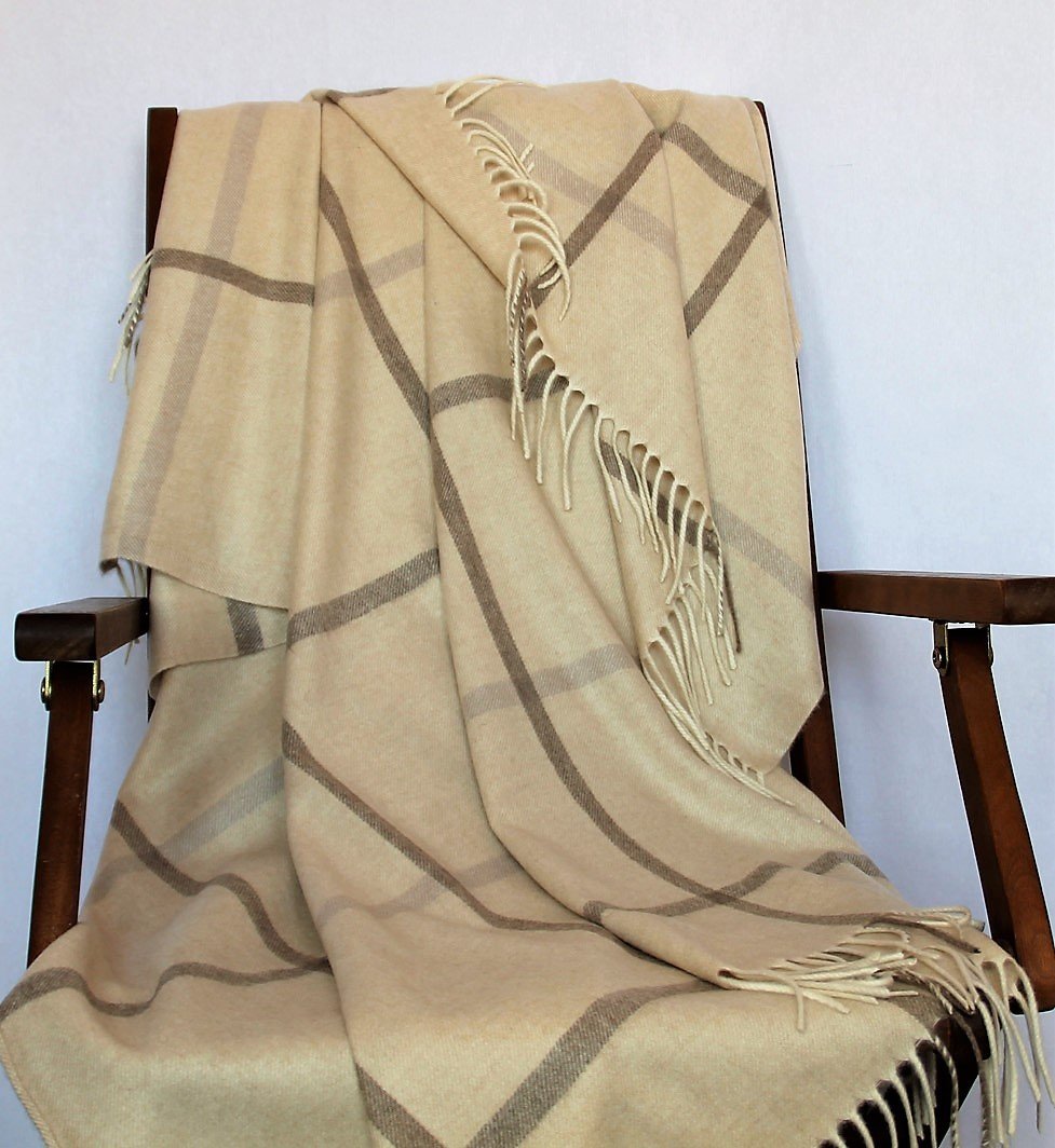 100% cashmere plaid