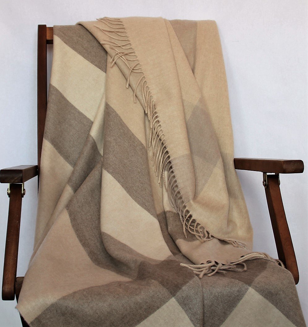 100% cashmere plaid