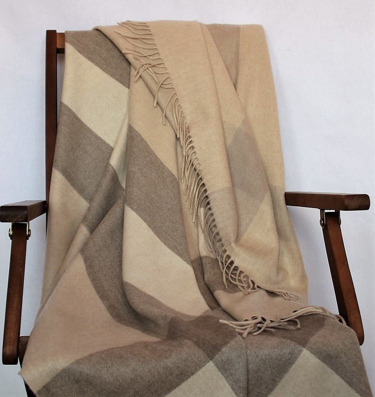 100% cashmere plaid