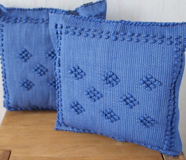 Kopfkissen 37 x 37 cm. Blau