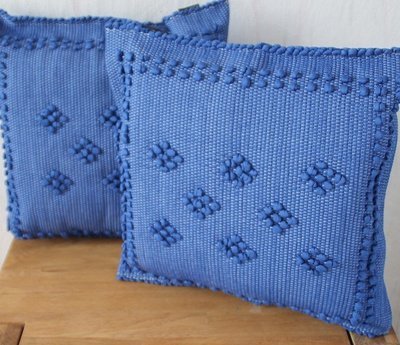 Kopfkissen 37 x 37 cm. Blau