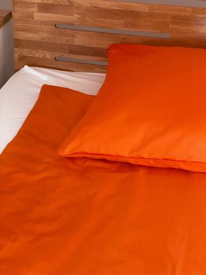 Bettwäsche Satin SOLID Orange 200x200+2\80x80