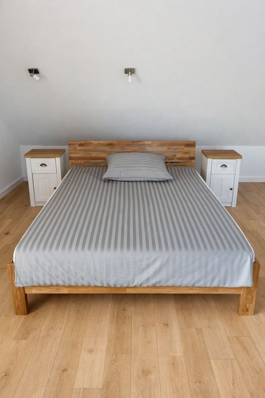 Bettwäsche Set Satin Stripe gestreift 100% Baumwolle 155x220+80x80