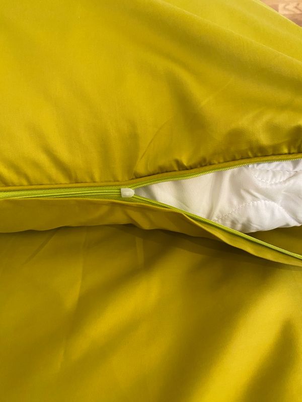 Bettwäsche Set Satin SOLID Green  200x200+2/80x80