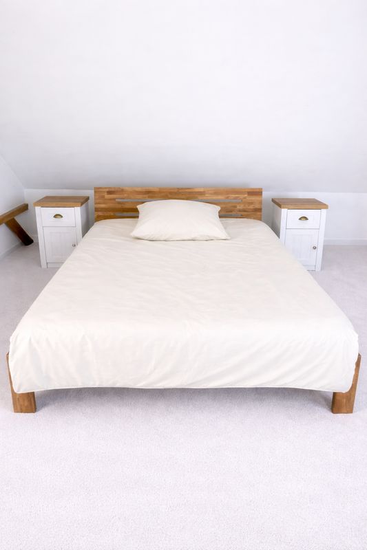 Bettwäsche Set Satin PLAN Crema 155x220+80x80