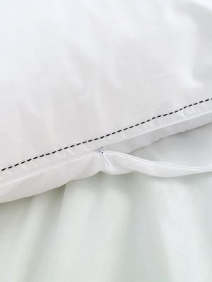 Bettwäsche Set Satin PICO Weiß 100% Baumwolle 135 x200+80x80