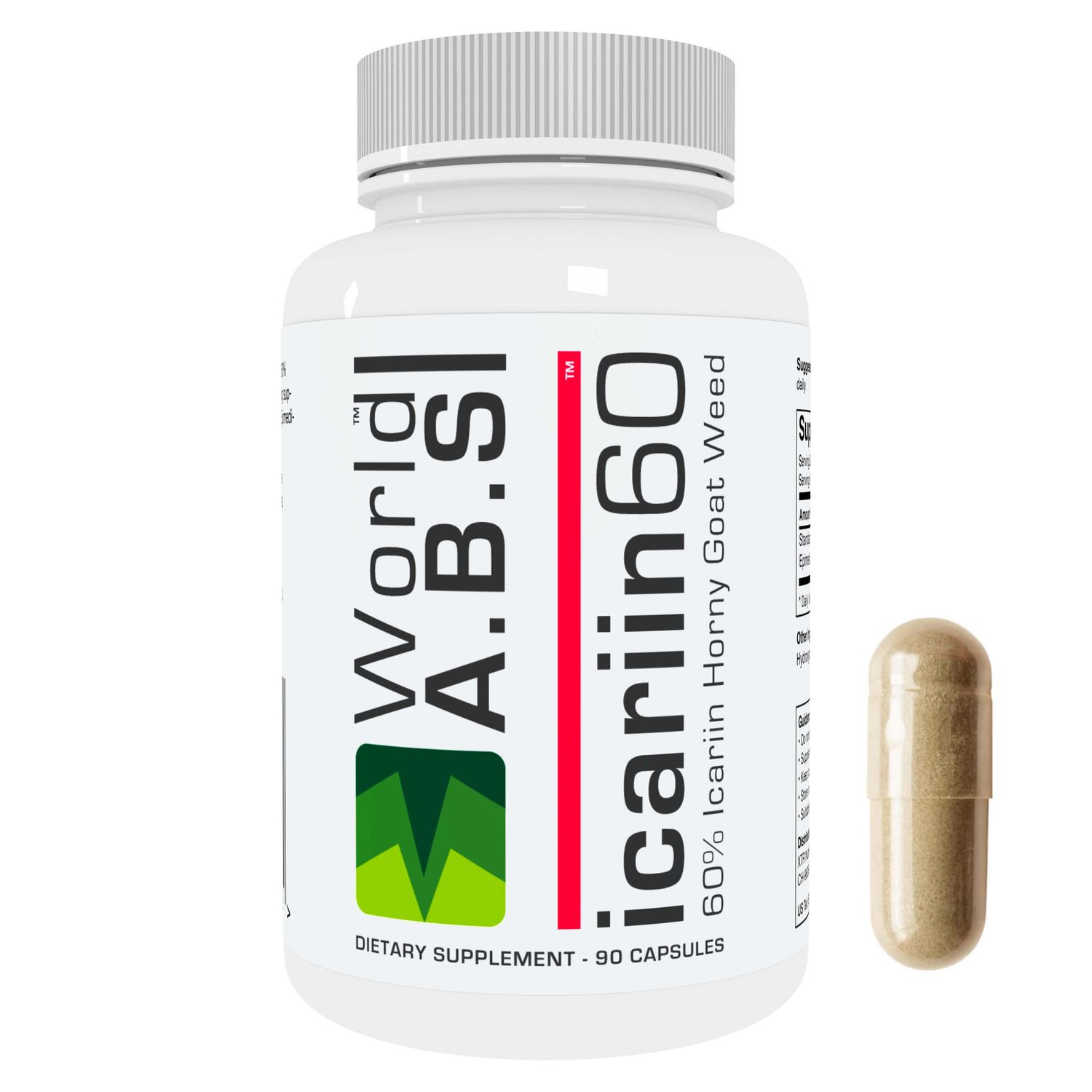 ICARIIN 60™ - 60% icariin Horny Goat Weed extract capsules by World A.B.S
