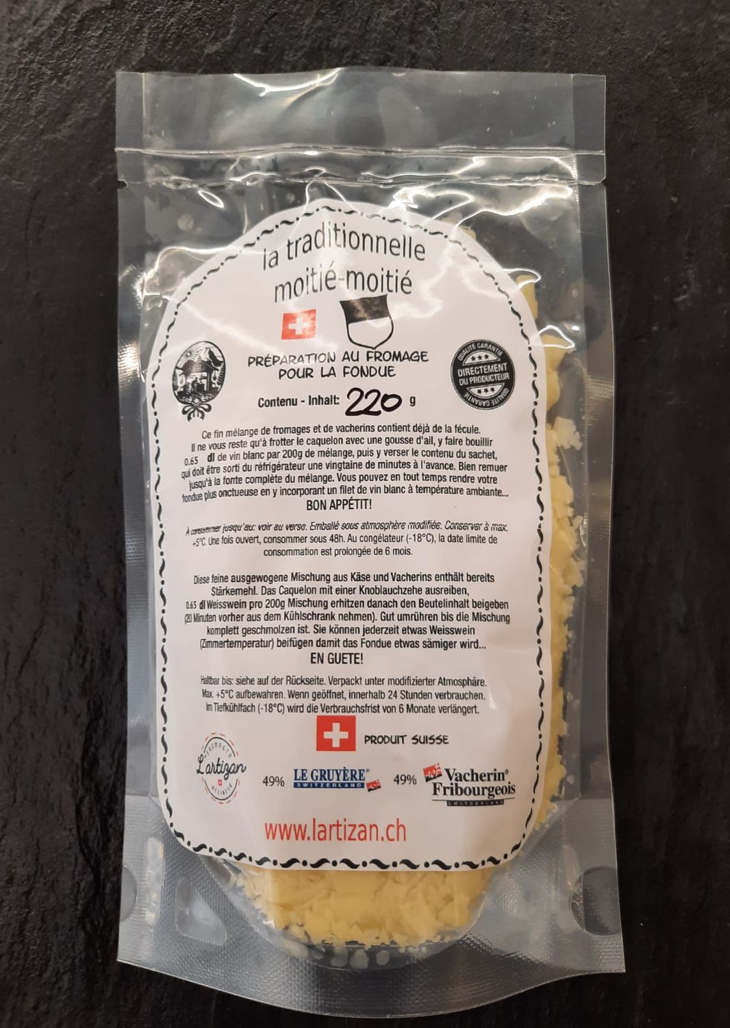 Mélange fondue "La Traditionnelle" (440g ou autres)