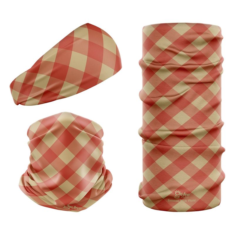 Salmon Pink Plaid Tartan Snood