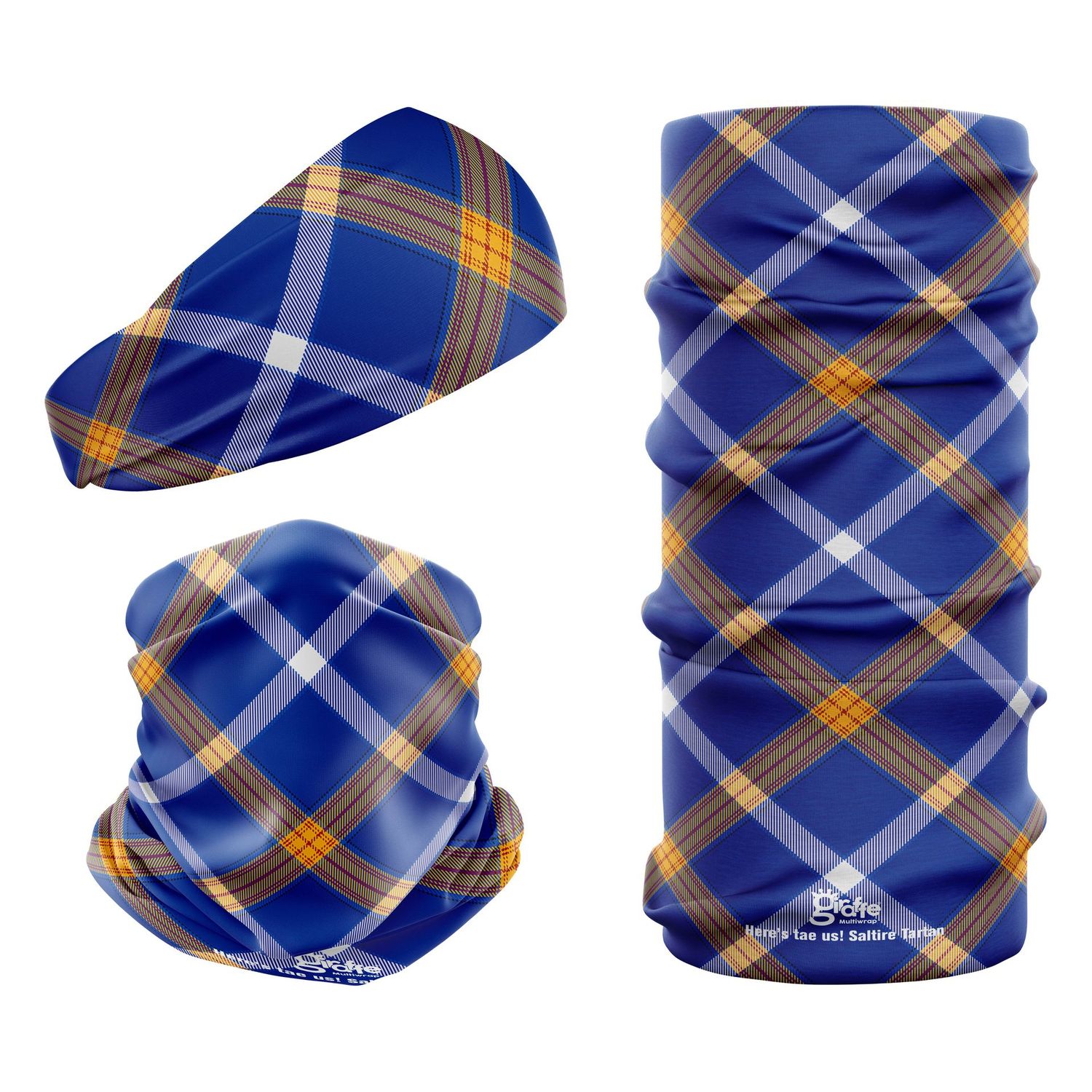 Here's Tae Us! Scotland Saltire Tartan Snood