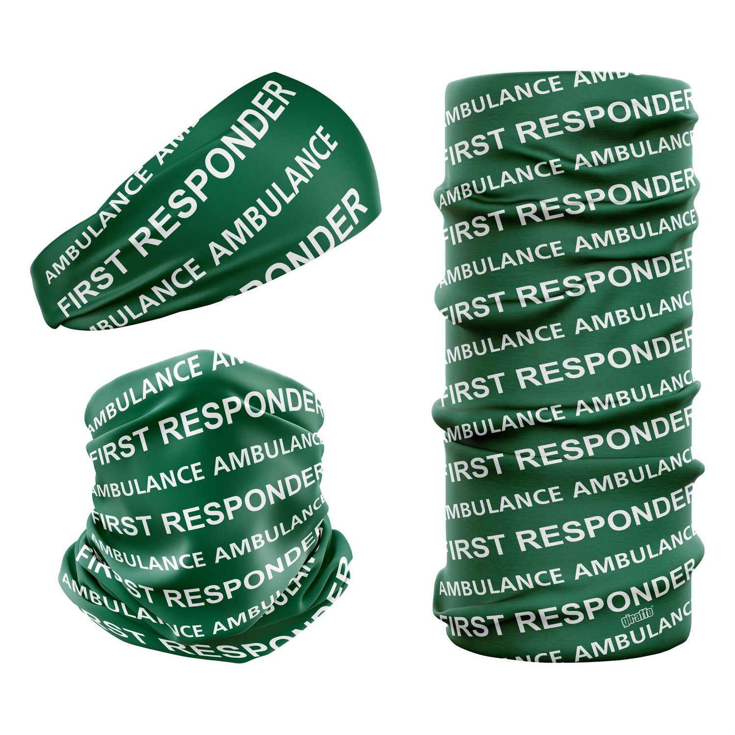 Ambulance First Responder Green & White FR-3 Snood