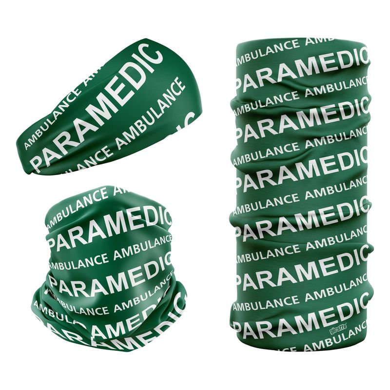 Ambulance Paramedic Green & White PAR-2 Snood