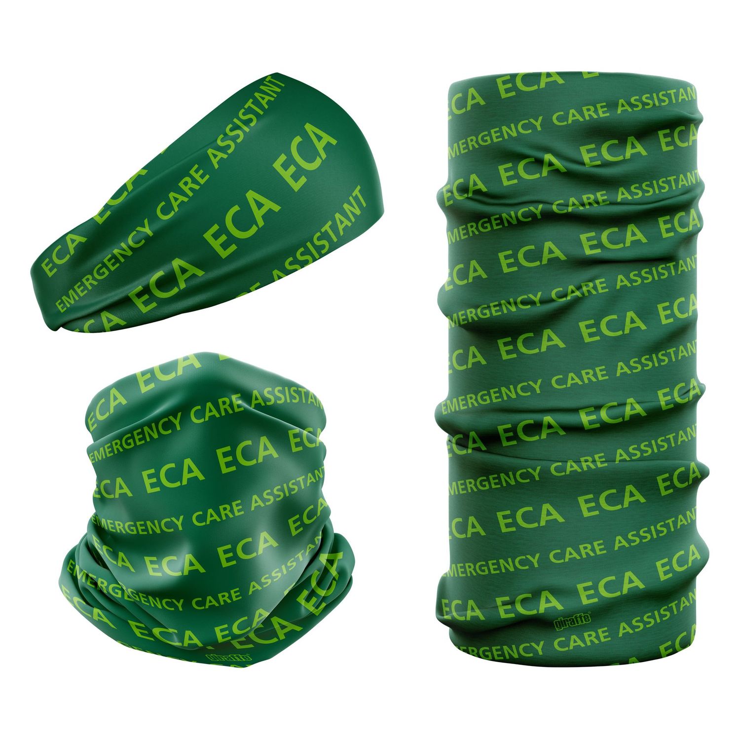 Emergency Care Assistant NHS Dark Green & Light Green ECA-3 Snood