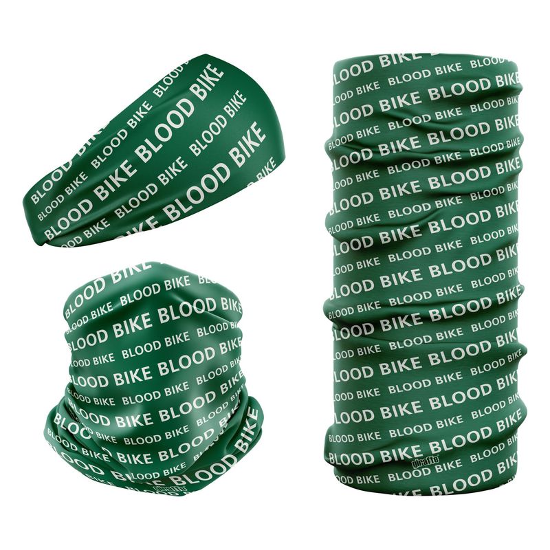 Blood Bike Green & White BLOOD-3 Snood