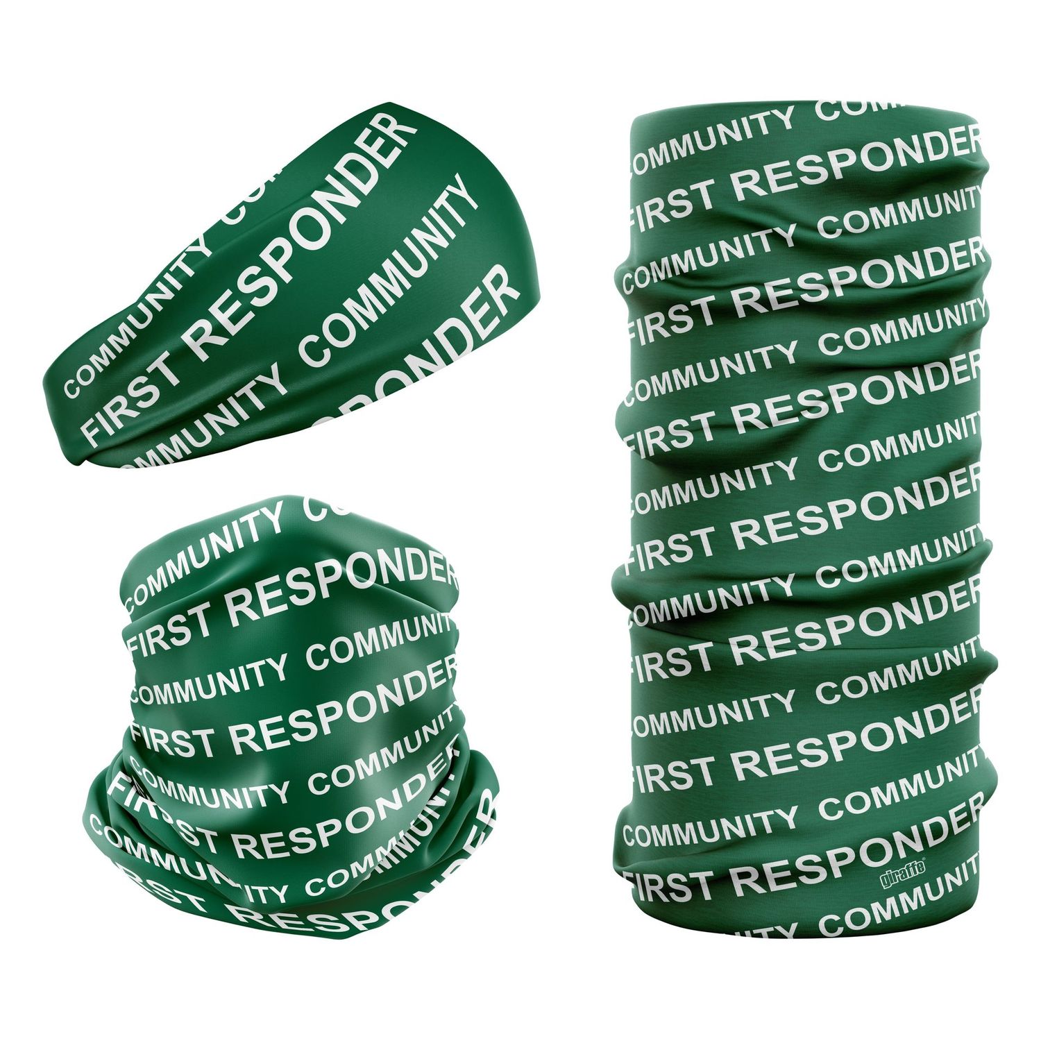 Community First Responder CFR NHS Green & White CFR-2 Snood