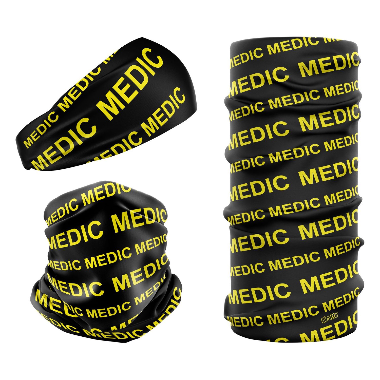 Medic NHS Black & Yellow MED-4 Snood