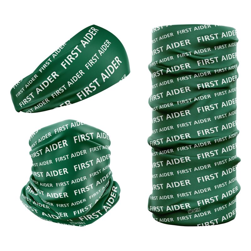 First Aider NHS Green & White FA-1 Snood