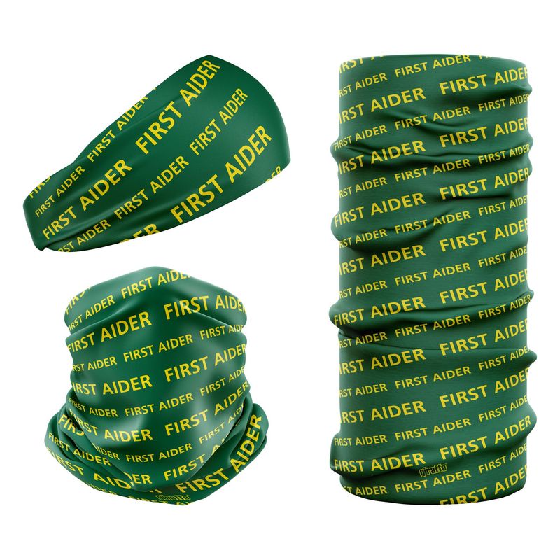First Aider NHS Green & Yellow FA-2 Snood