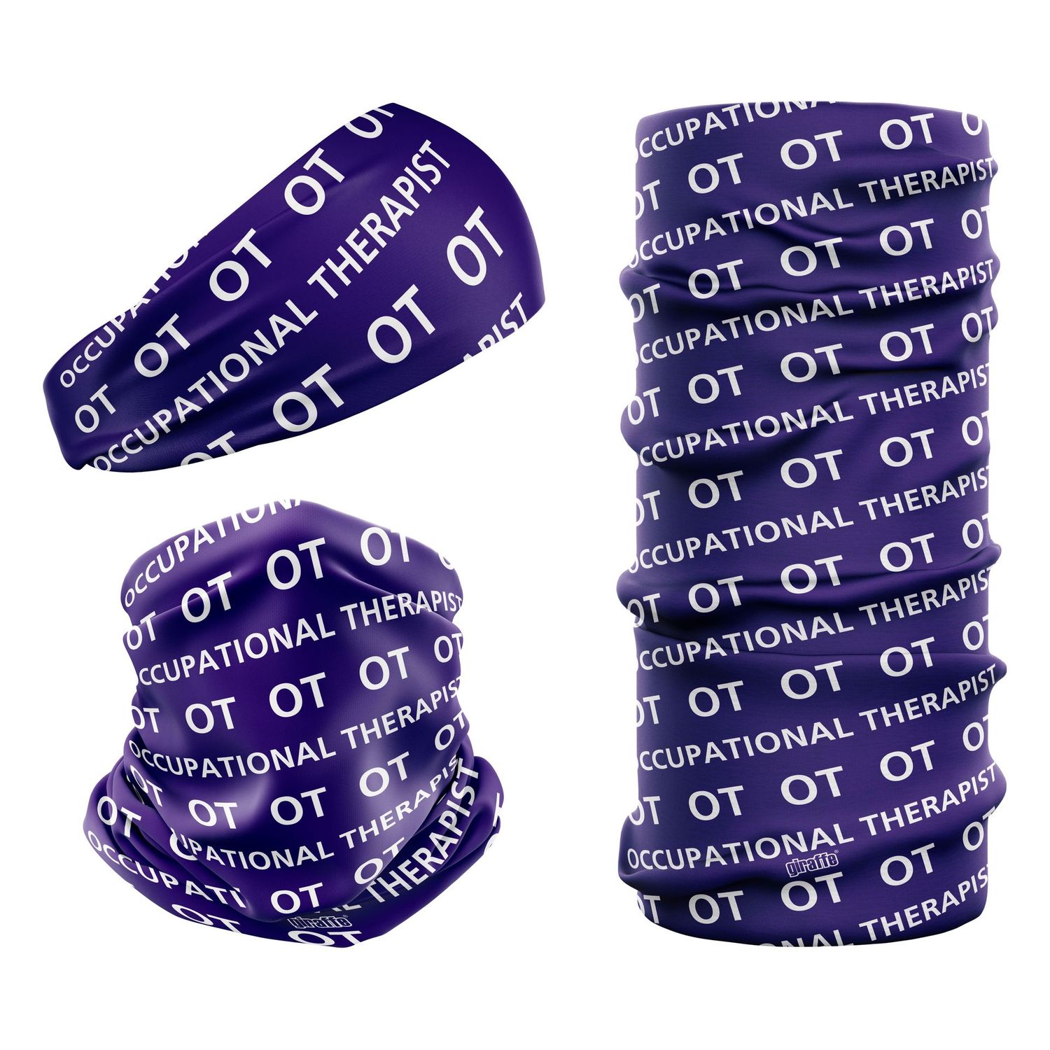 Occupational Therapist OT NHS Purple & White OT-3 Snood
