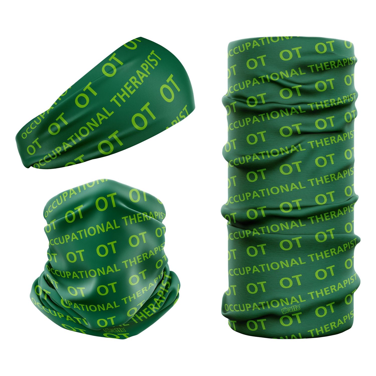 Occupational Therapist OT NHS Dark Green & Light Green OT-6 Snood