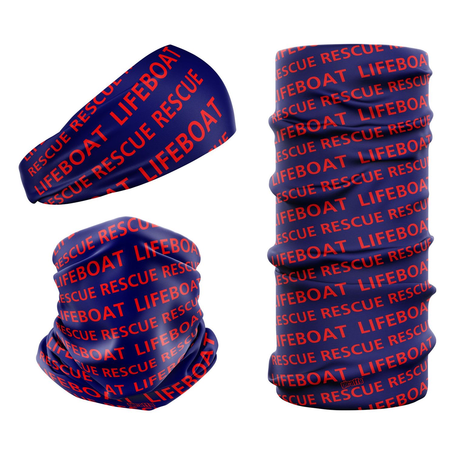 Lifeboat Rescue Navy Blue & Red LIFE-3 Snood