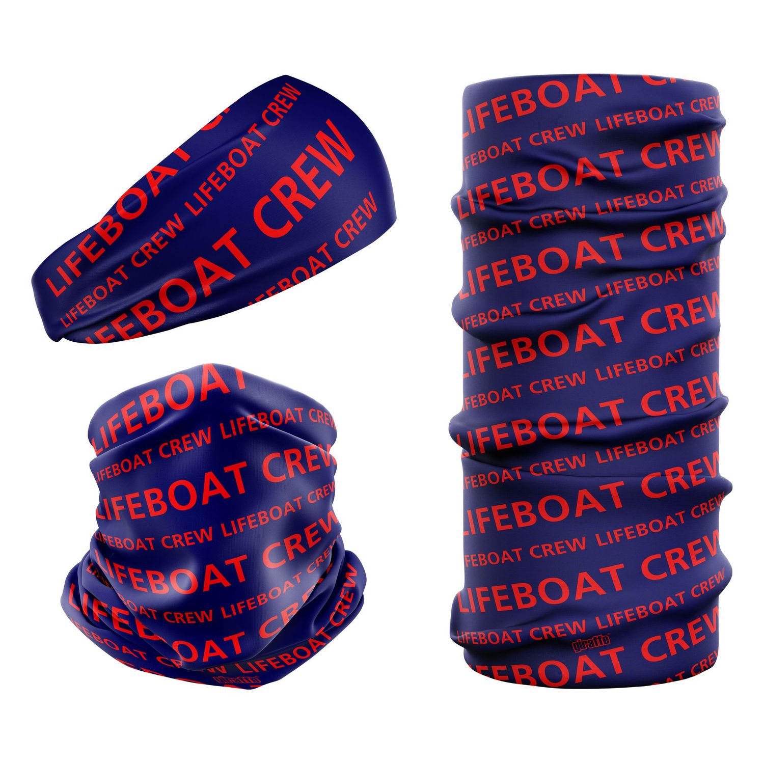 Lifeboat Crew Navy Blue & Red LIFE-5 Snood