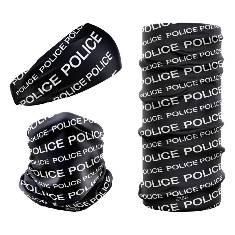 Police Deep Navy Blue & White POL-2 Snood