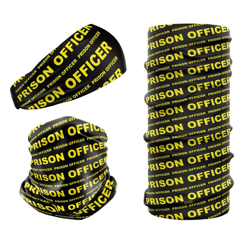 Prison Officer Jet Black & Yellow PRIS-1 Snood