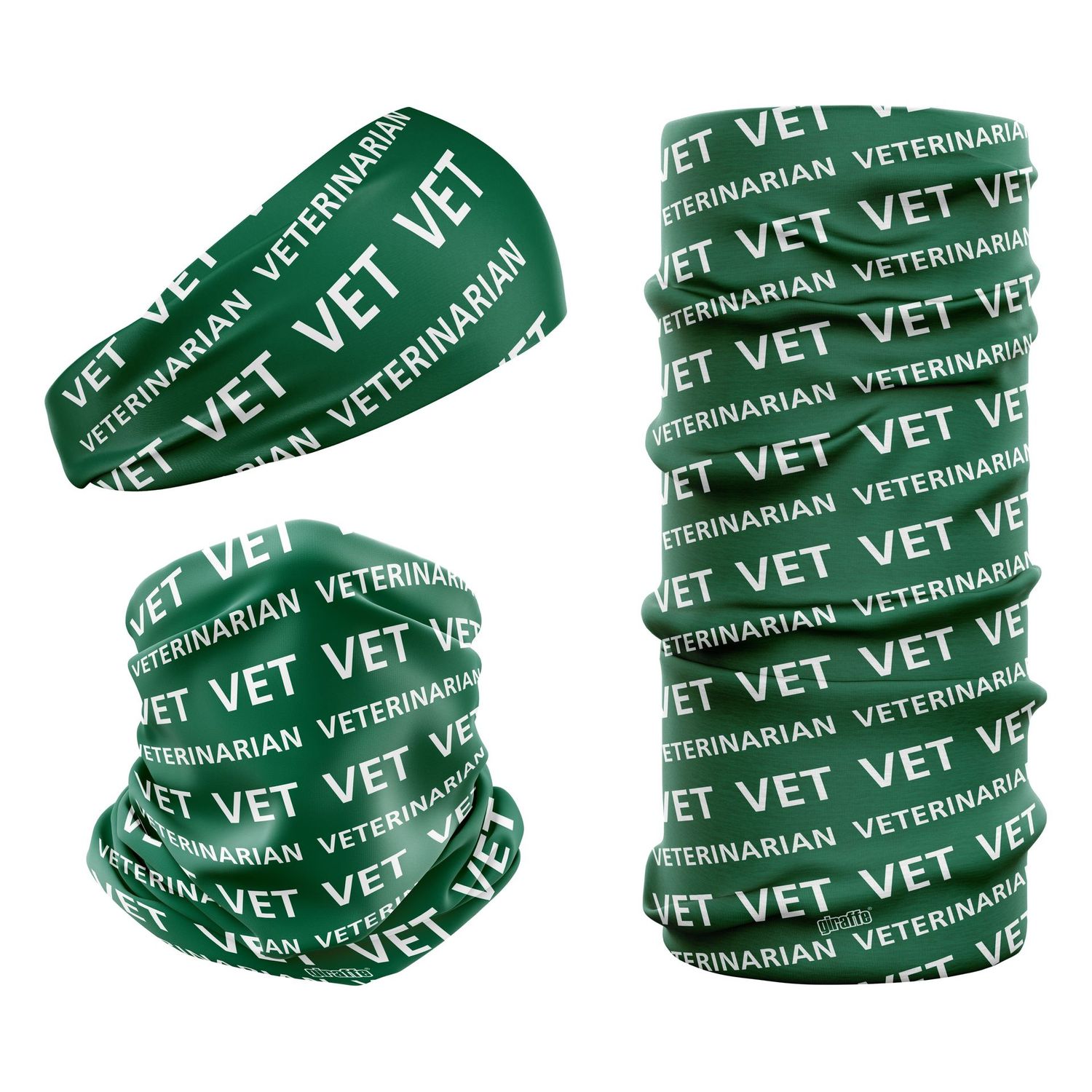 Vet Veterinarian Dark Green & White VET-2 Snood