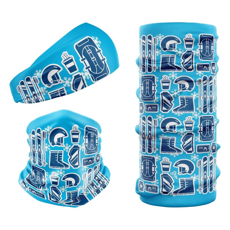 Skiing Gear Blue Snowflakes G-900 Snood