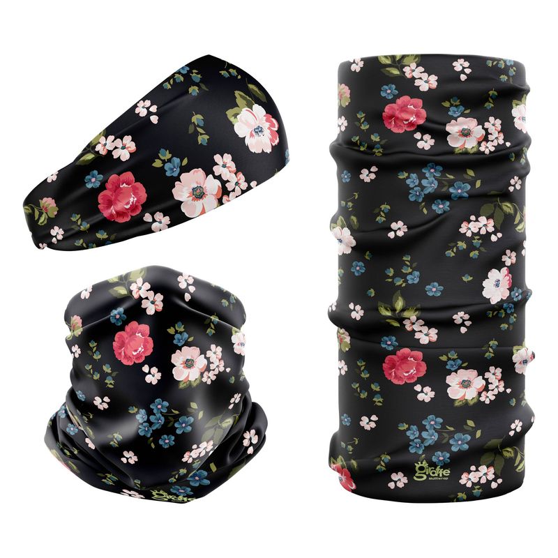 Floral Black G-555 Snood