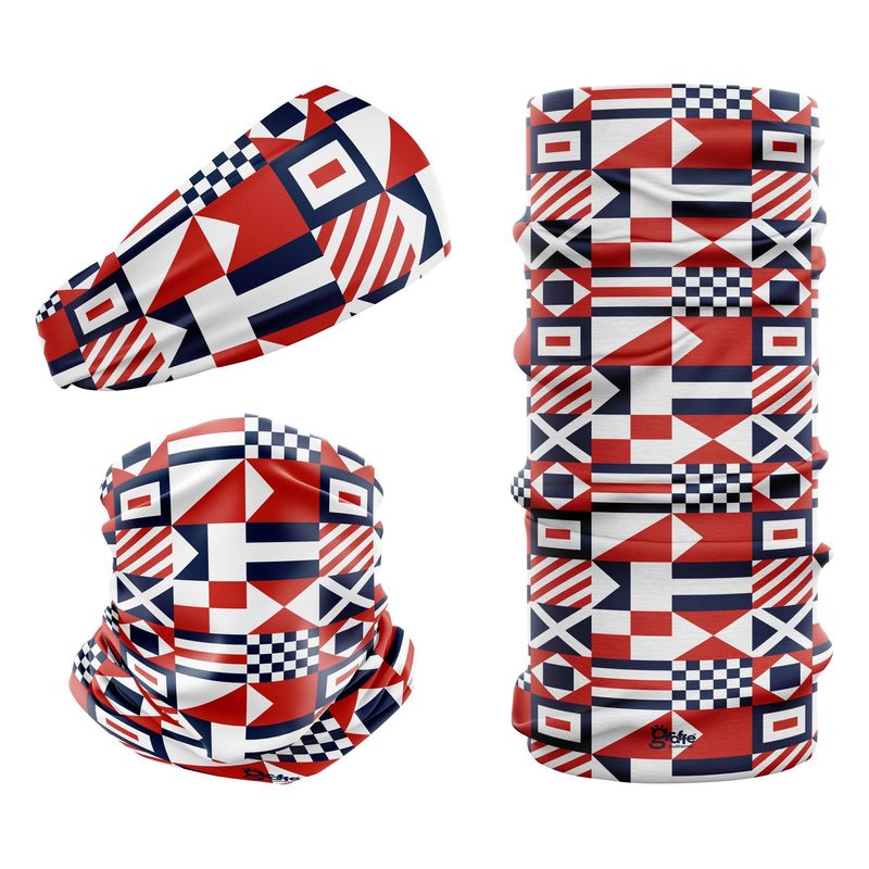 Nautical Flags Red & Blue G-853 Snood