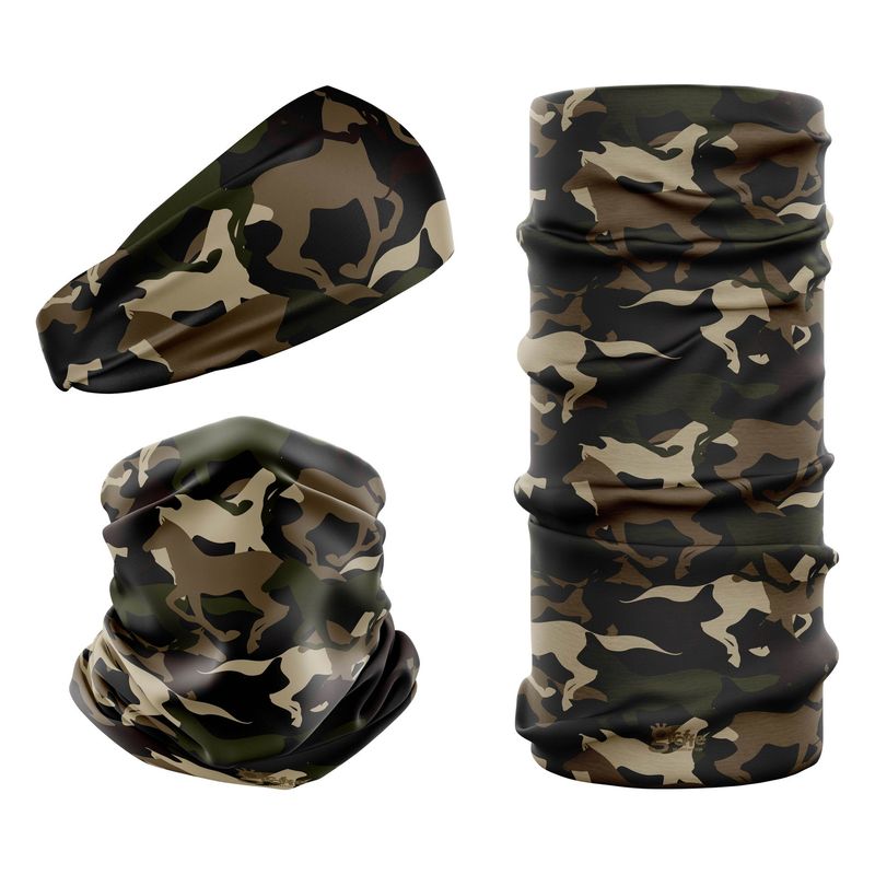 Camo Brown Horses G-829 Snood