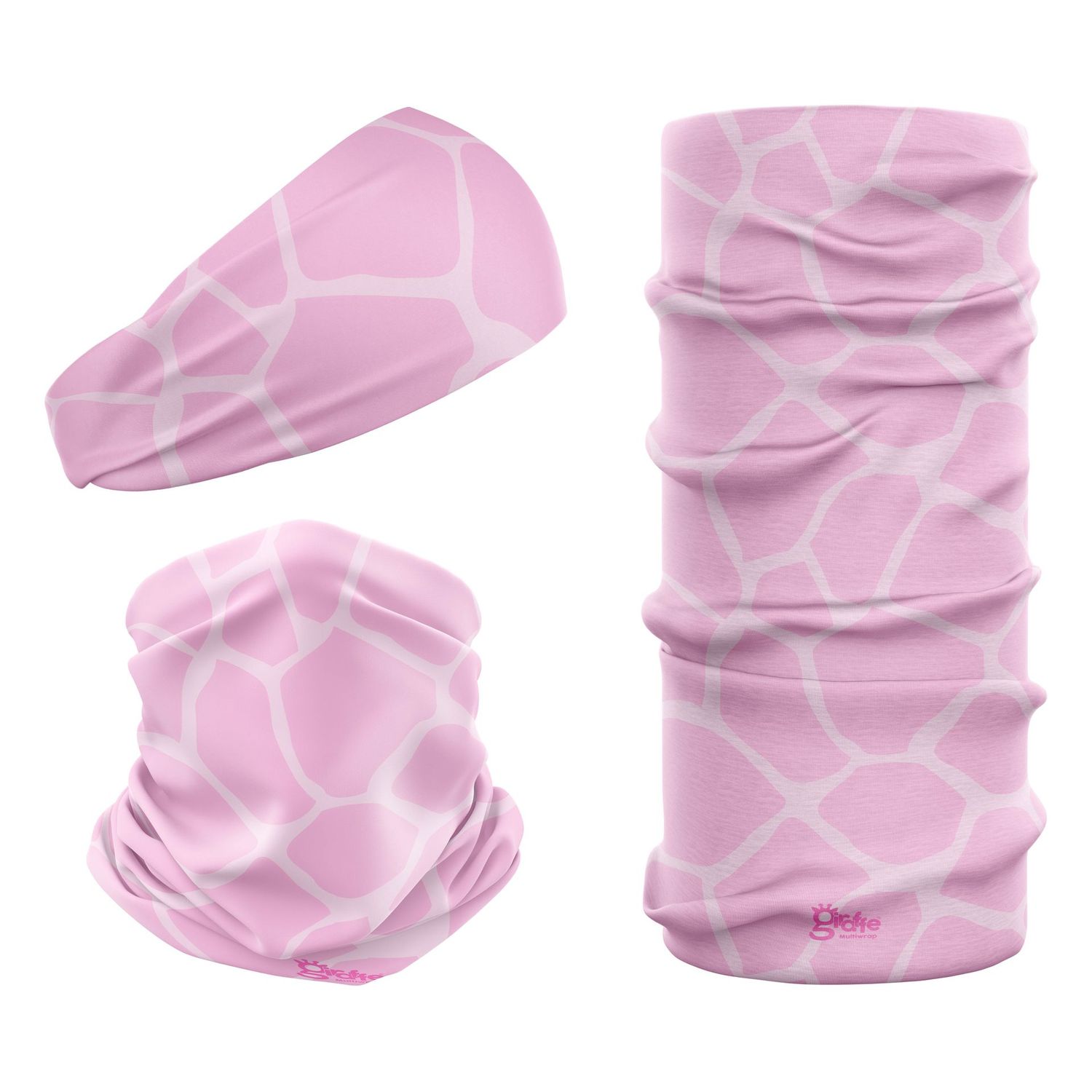 Pale Pink Giraffe Animal Print G-216 Snood