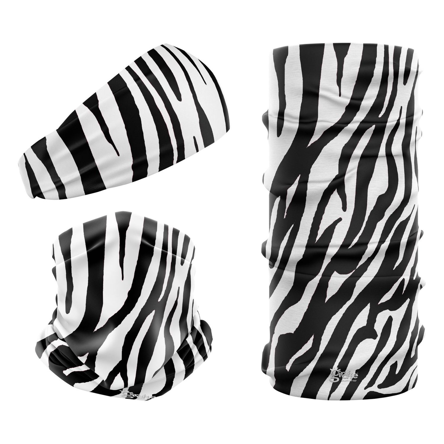 Zebra Black & White Animal Print G-229 Snood