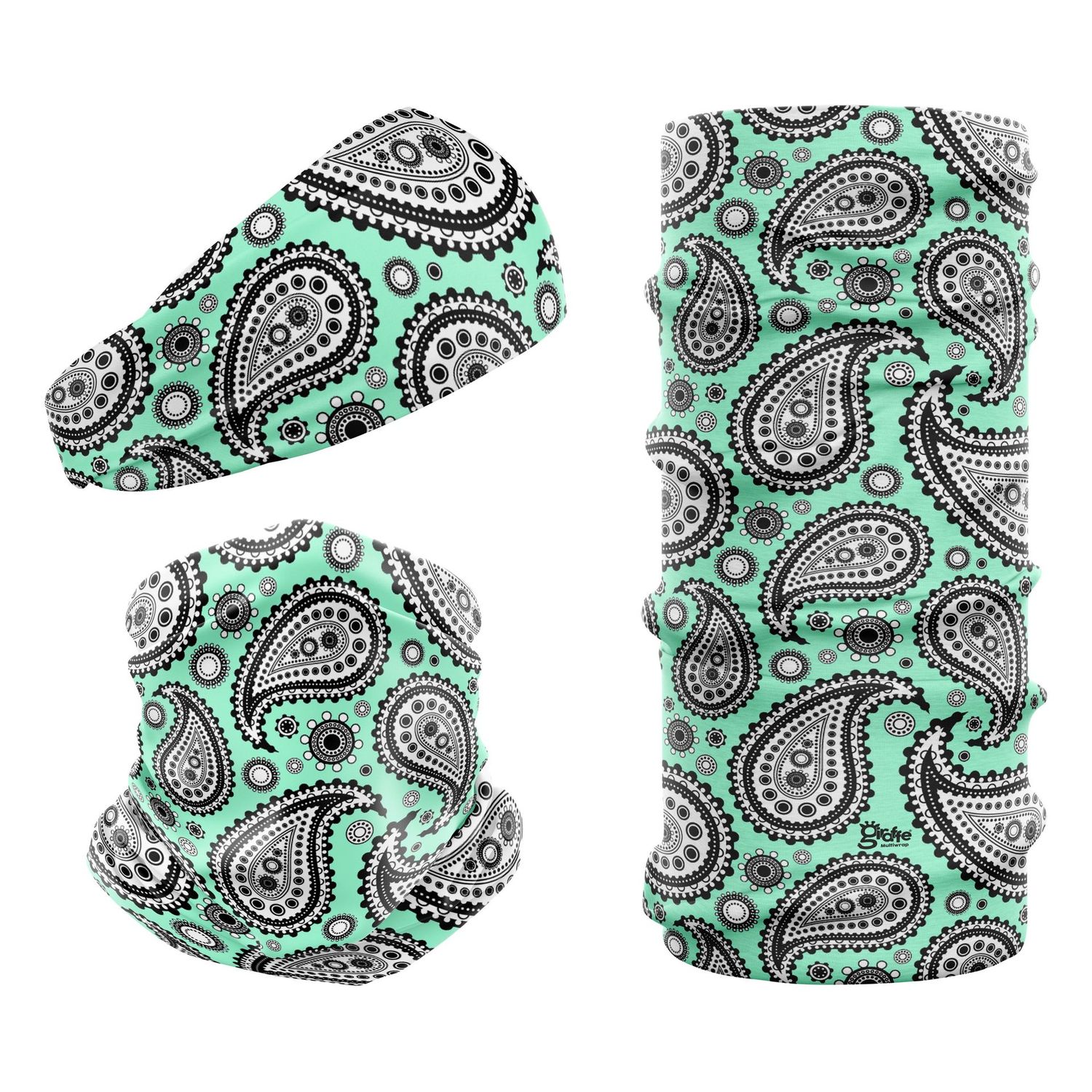 Mint Paisley Swirl G-329 Snood